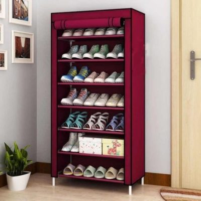 armoire à chaussures battants avec housse