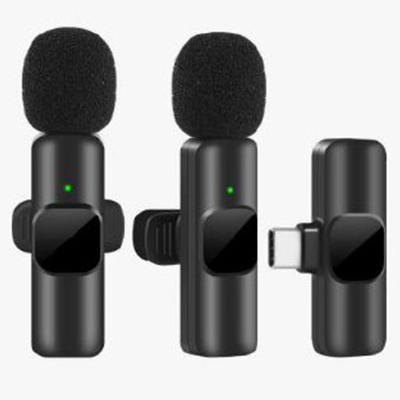 Microphone cravate sans fil K60 adapté à l’enregistrement vidéo et audio sur smartphones